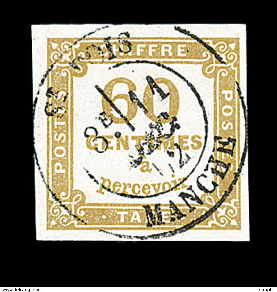 O TIMBRES TAXE - O - N°8 - 60c Bistre - Belles Obl. - TB - 1859-1959 Mint/hinged