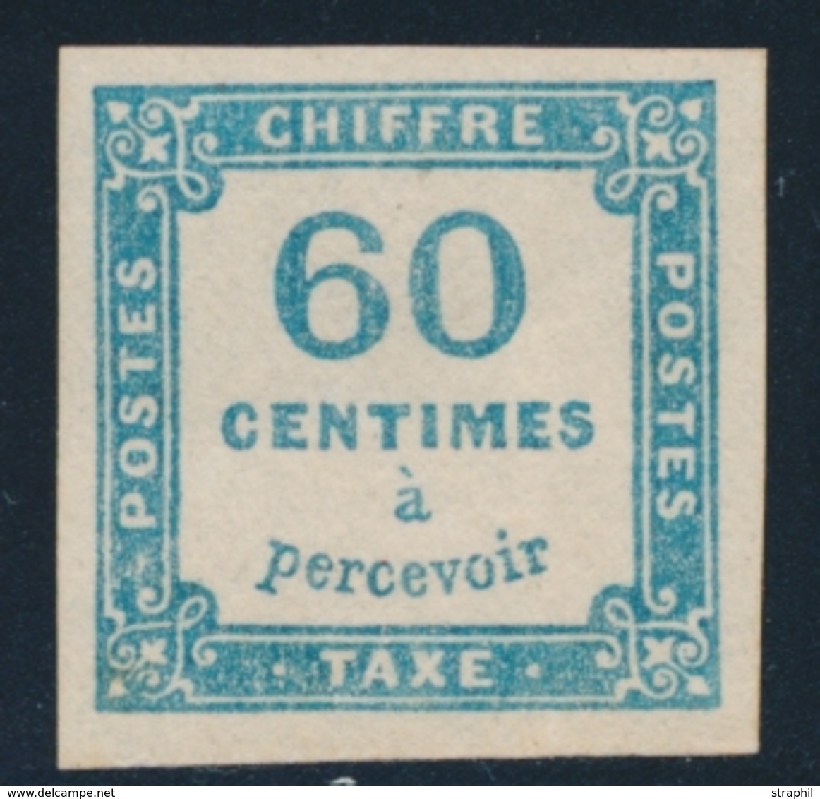 * TIMBRES TAXE - * - N°9 - 60c Bleu - TB - 1859-1959 Mint/hinged