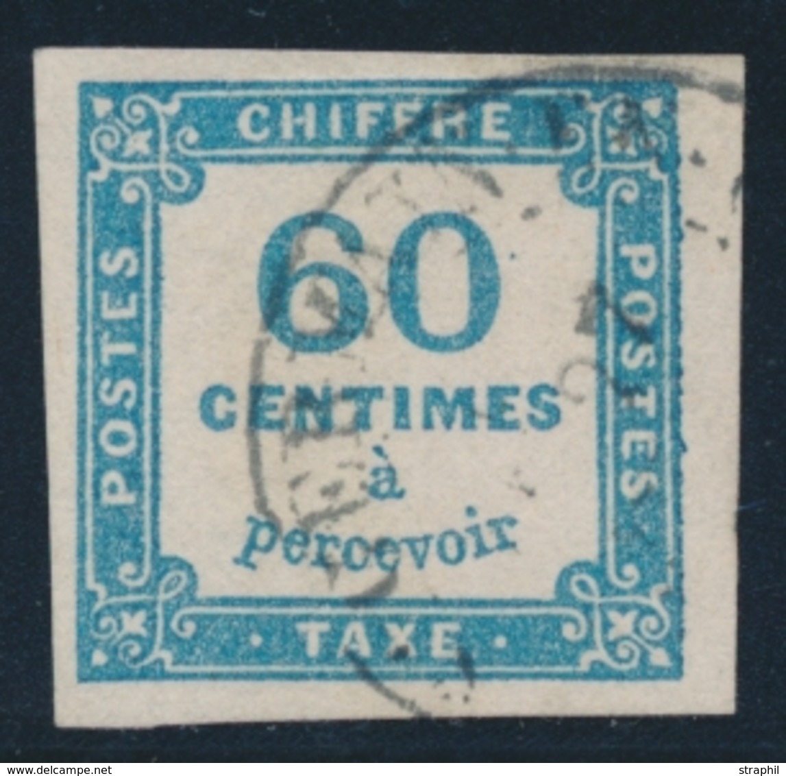 O TIMBRES TAXE - O - N°9 - 60c Bleu - TB - 1859-1959 Mint/hinged