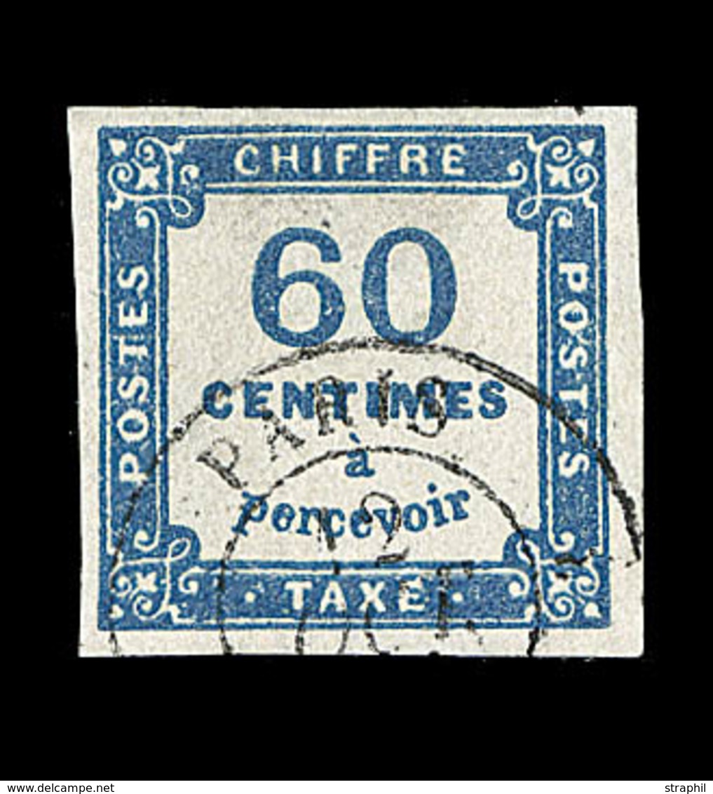 O TIMBRES TAXE - O - N°9a - 60c Bleu Très Foncé - TB - 1859-1959 Mint/hinged