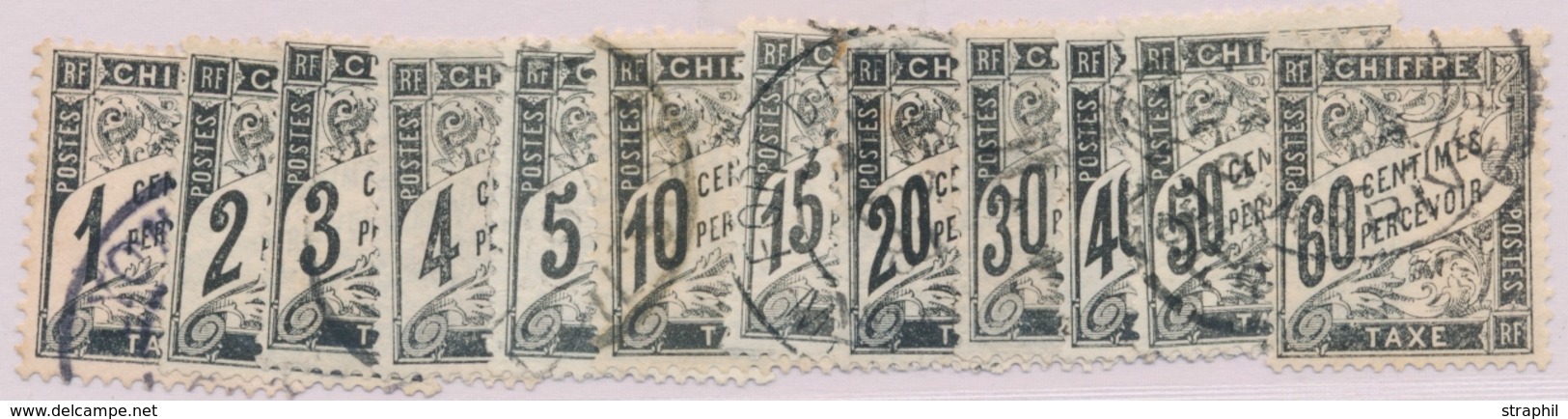 O TIMBRES TAXE - O - N°10/21 - 12 Valeurs - TB - 1859-1959 Mint/hinged