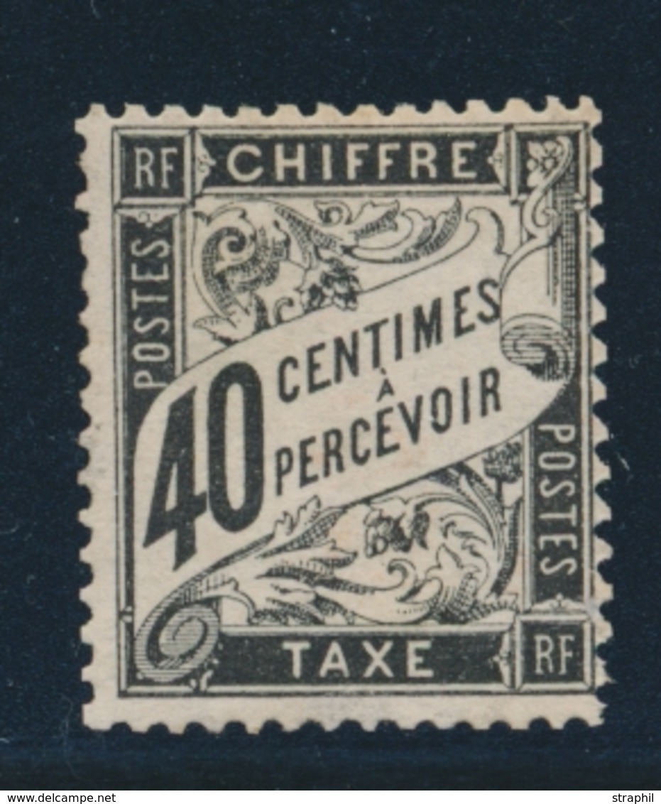 * TIMBRES TAXE - * - N°19 - 40c Noir - TB - 1859-1959 Mint/hinged