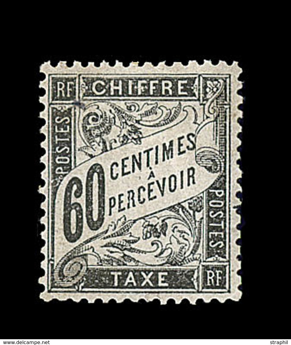 * TIMBRES TAXE - * - N°21 - 60c Noir - TB - 1859-1959 Mint/hinged