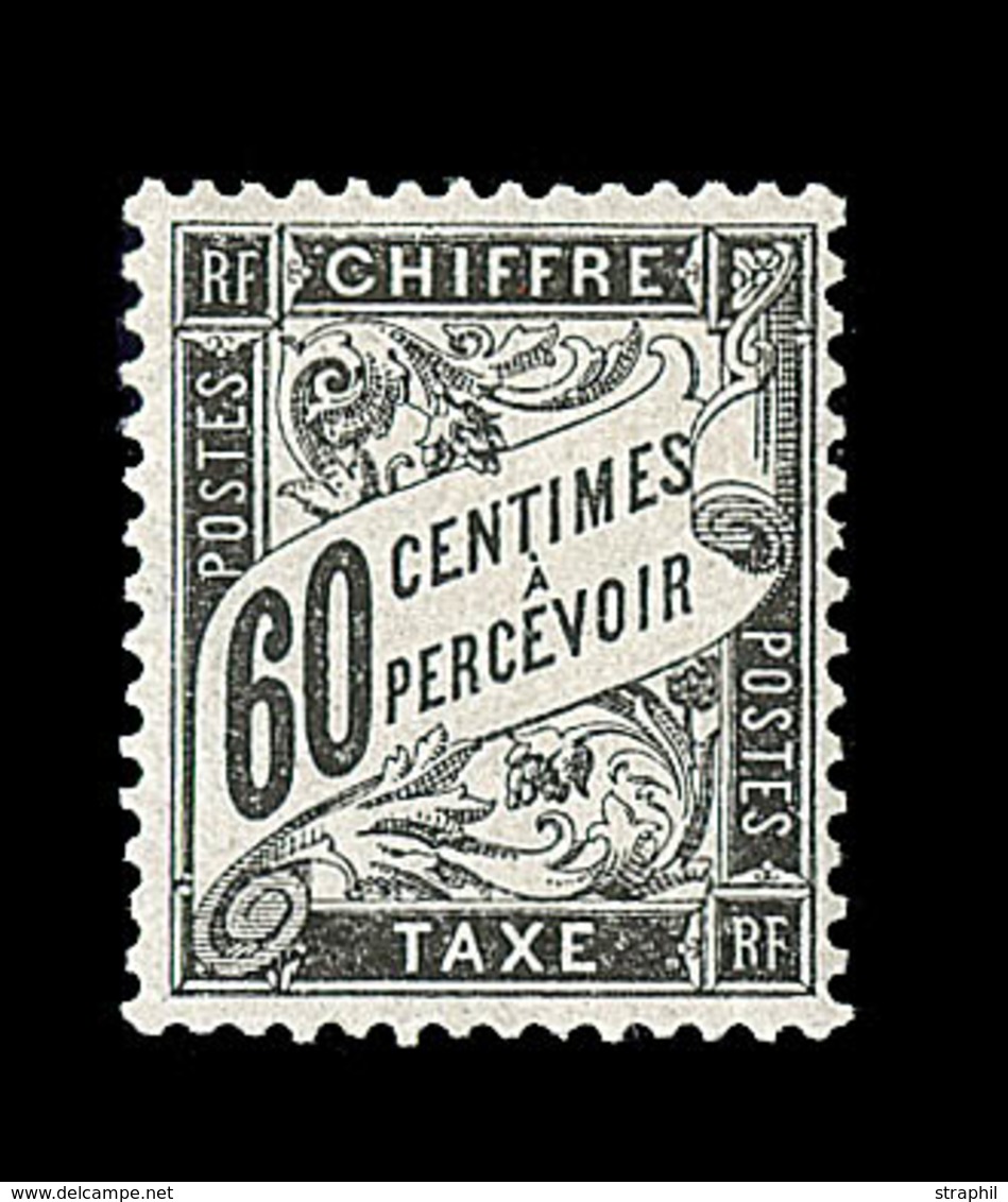 * TIMBRES TAXE - * - N°21 - 60c Noir - TB - 1859-1959 Mint/hinged