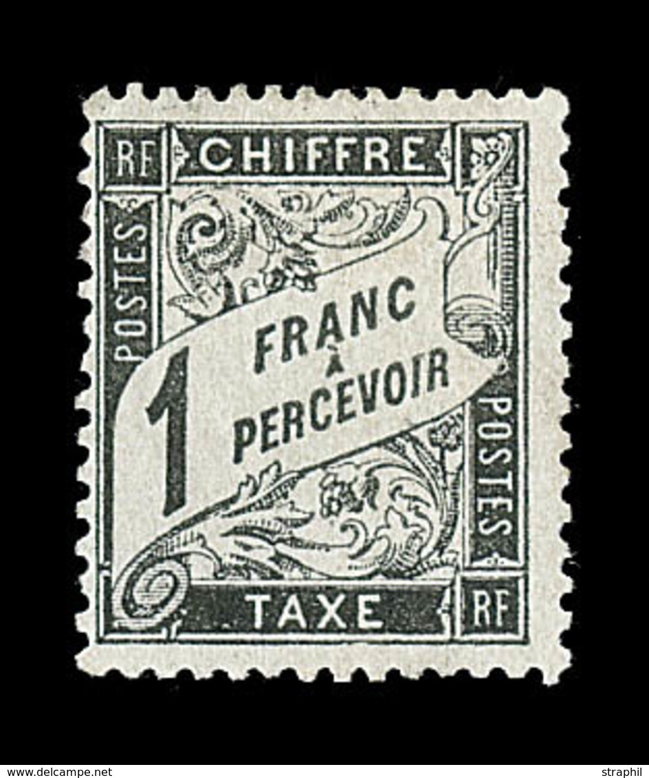 * TIMBRES TAXE - * - N°22 - 1F Noir - Gomme Partielle Sinon TB - 1859-1959 Mint/hinged