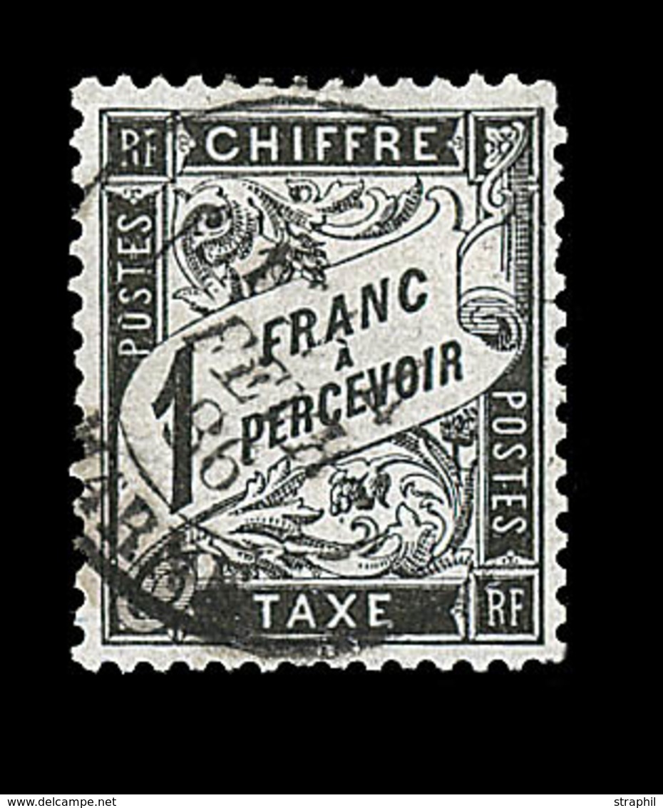 O TIMBRES TAXE - O - N°22 - 1F Noir - TB - 1859-1959 Mint/hinged