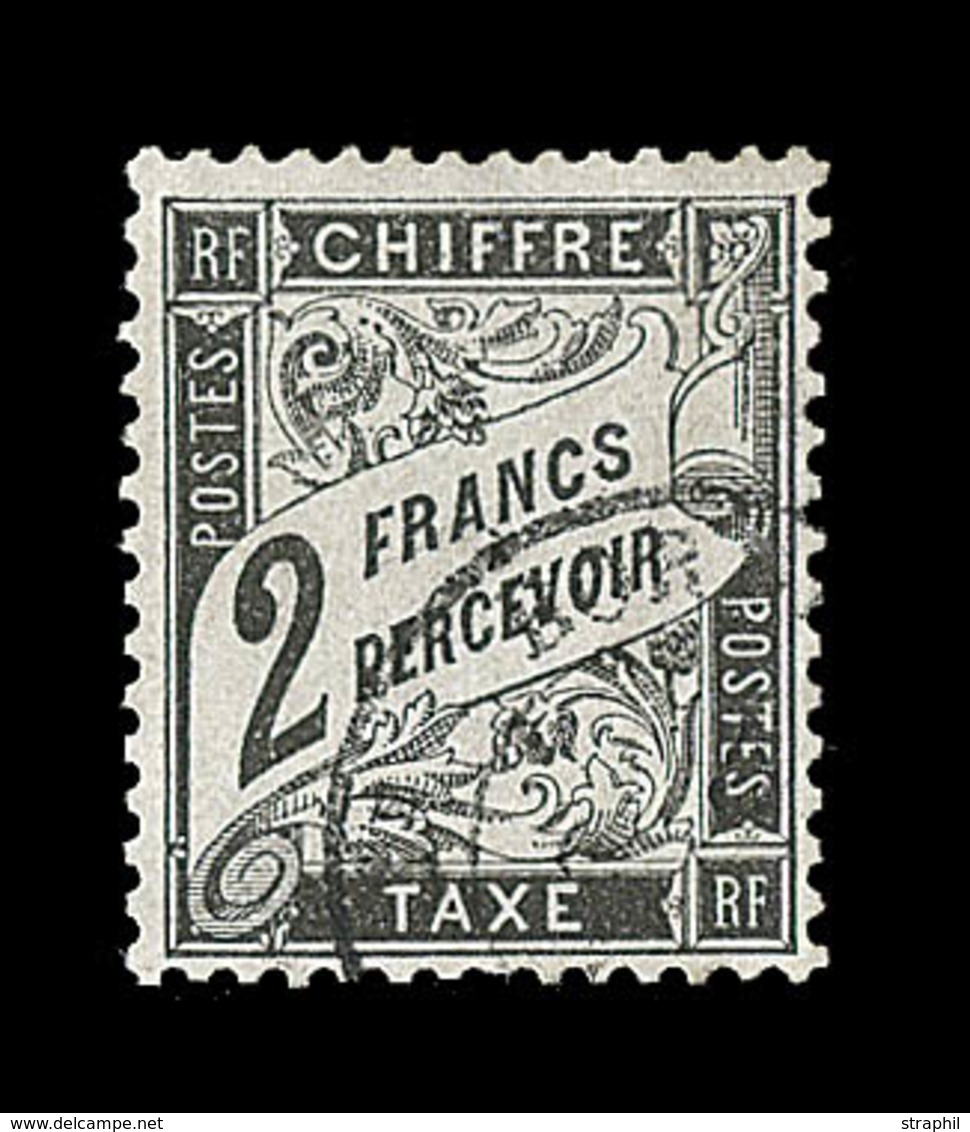 O TIMBRES TAXE - O - N°23 - 2F Noir - Signé Calves - TB - 1859-1959 Mint/hinged