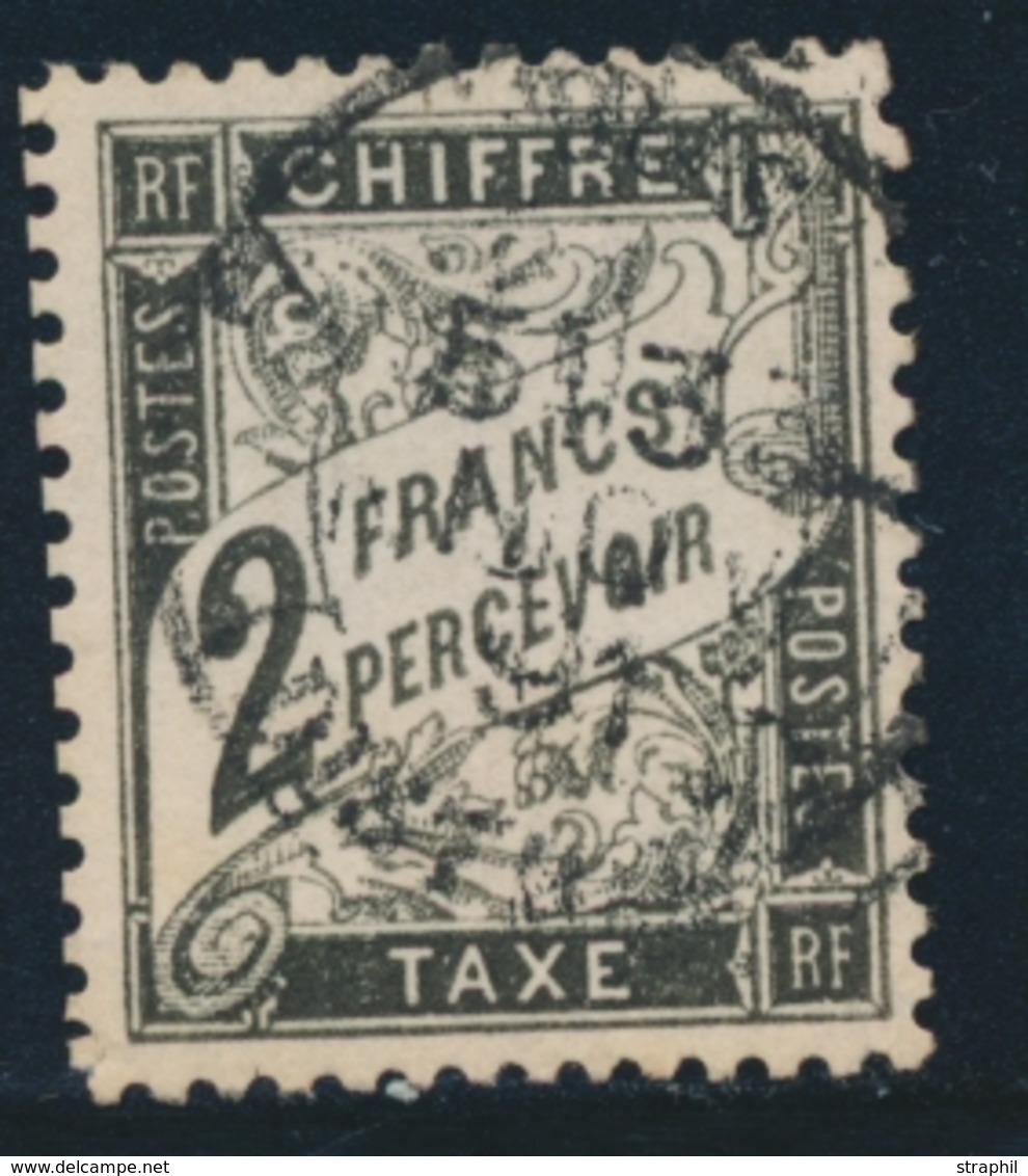 O TIMBRES TAXE - O - N°23 - 2F Noir - Signé Calves - TB - 1859-1959 Mint/hinged