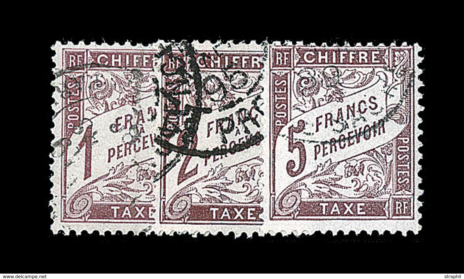 O TIMBRES TAXE - O - N°25/7 - Les 3 Val. - TB - 1859-1959 Mint/hinged