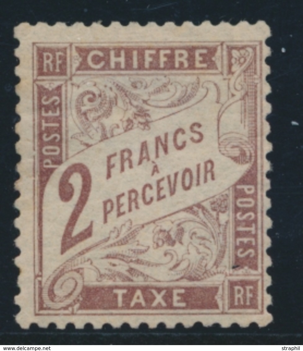 * TIMBRES TAXE - * - N°26 - 2F Marron - TB - 1859-1959 Mint/hinged