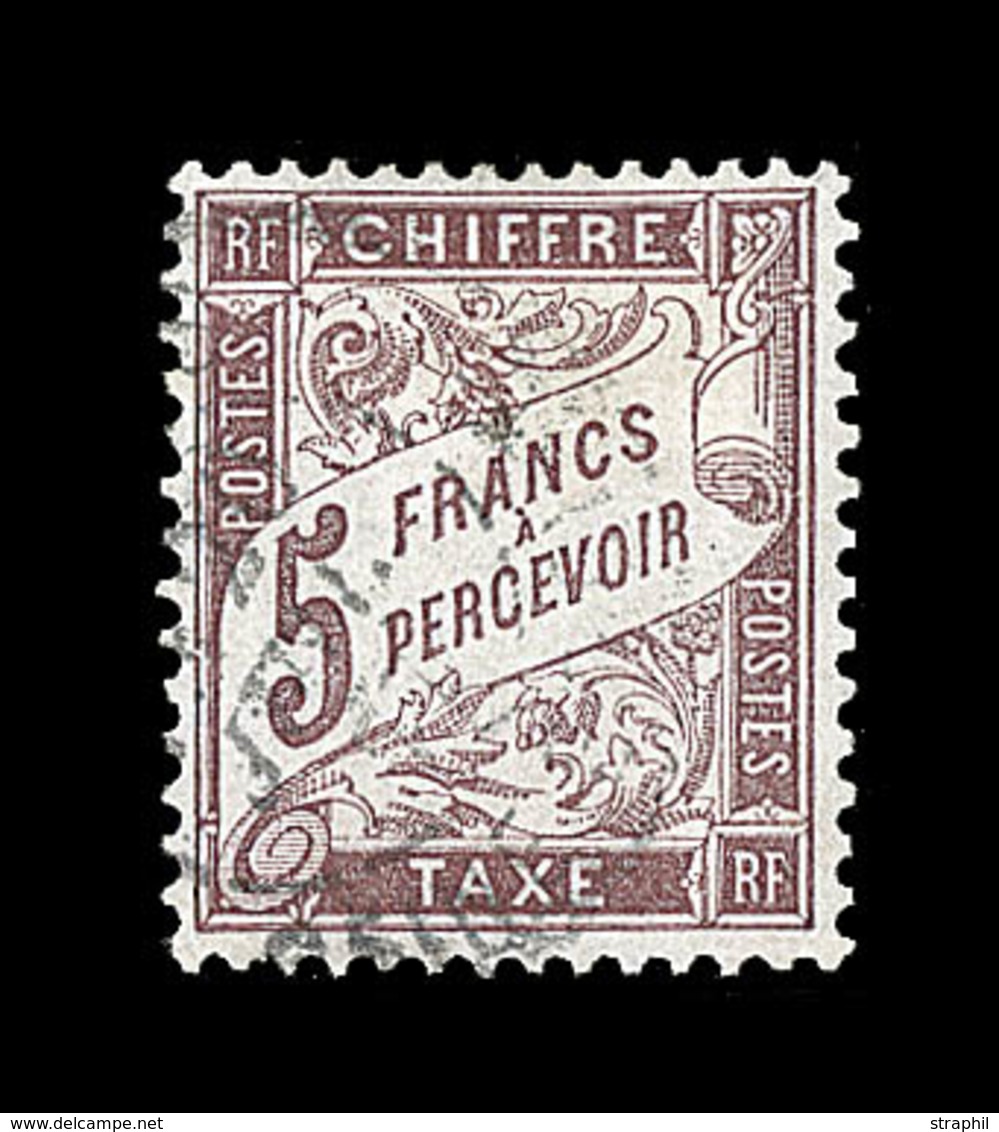 O TIMBRES TAXE - O - N°27 - 5F Marron - Pièce De Luxe - TB - 1859-1959 Mint/hinged