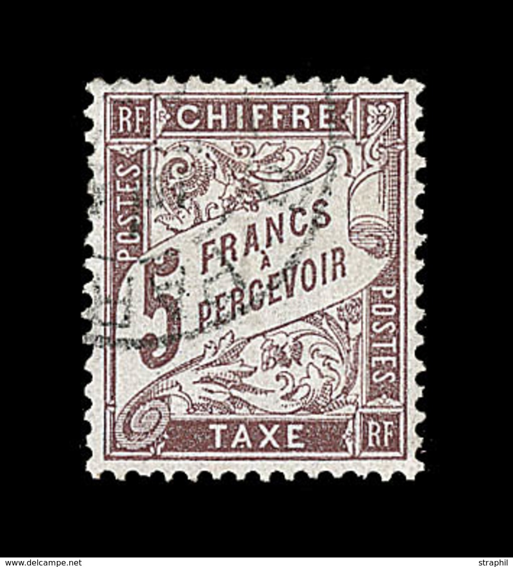 O TIMBRES TAXE - O - N°27 - 5F Marron - Signé JF. Brun - TB - 1859-1959 Mint/hinged