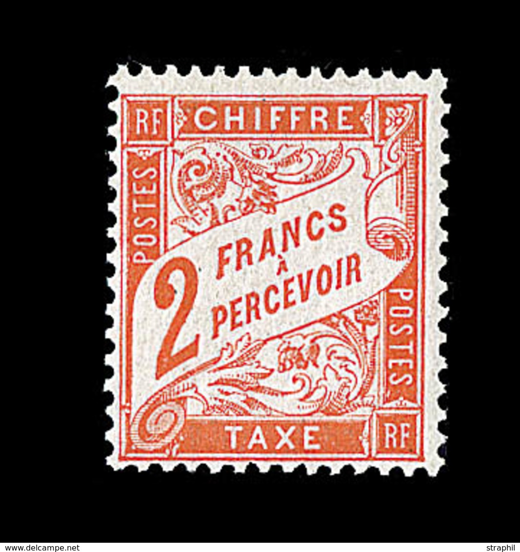 ** TIMBRES TAXE - ** - N°41 - 2F Rouge/orange - TB - 1859-1959 Mint/hinged