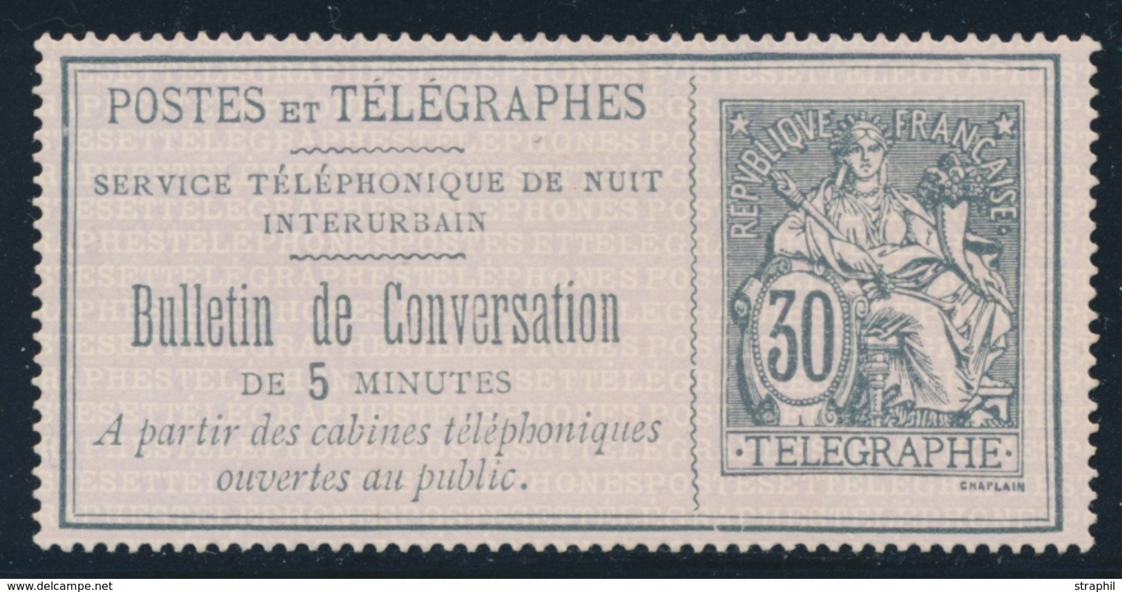 (*) TIMBRES - TELEPHONE - (*) - N°8 - TB - Telegraph And Telephone