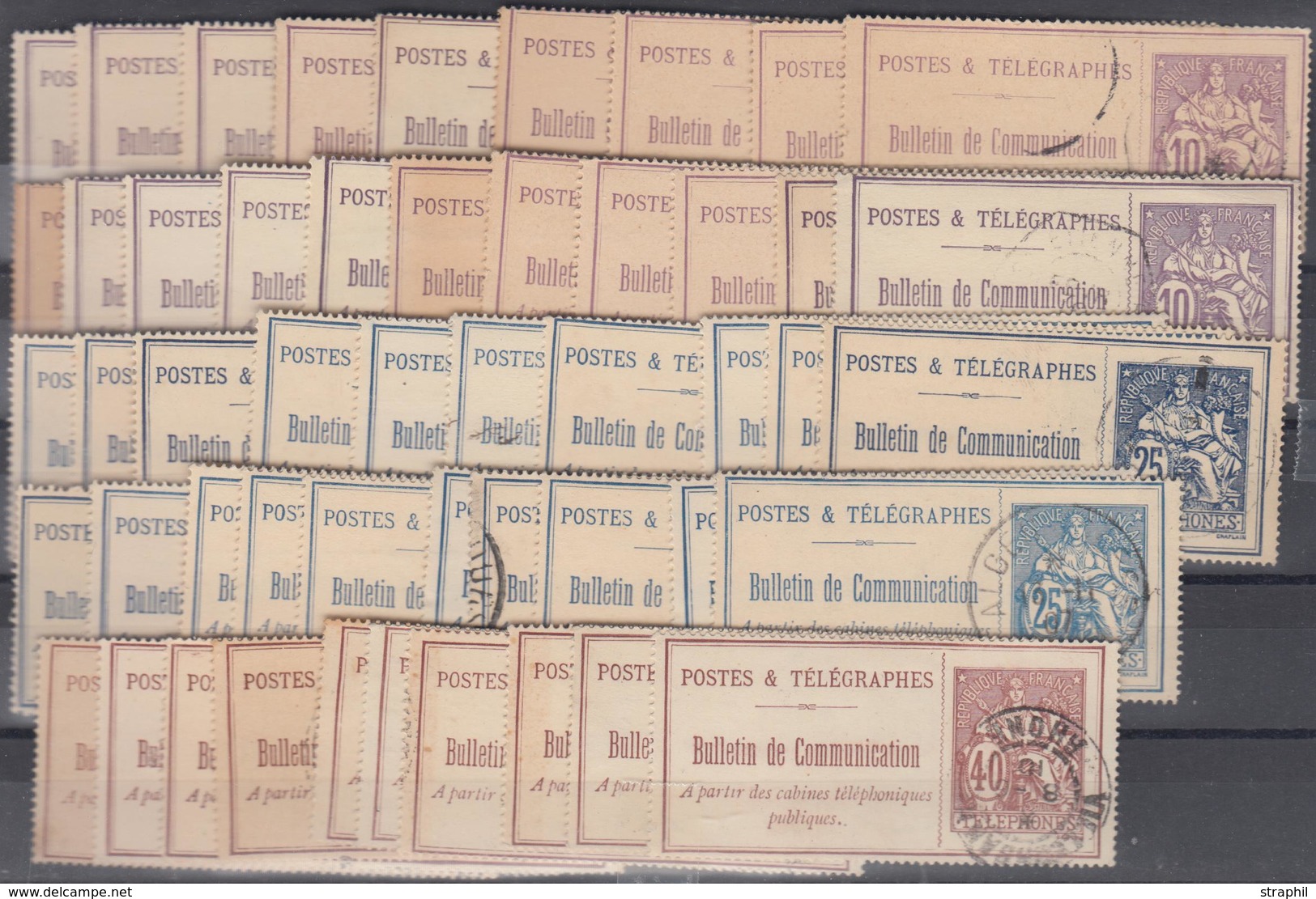 O TIMBRES - TELEPHONE - O - N°22 X20, 24 X20, 26 X10 - Obl. Variées Dt ALGER - TB - Telegraph And Telephone