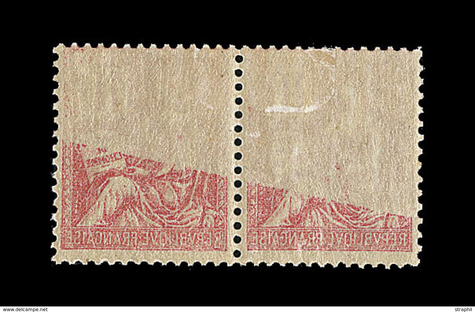 ** VARIETES - ** - N°116b - 10c Rge - Paire - Recto Verso Partiel - TB - Unused Stamps