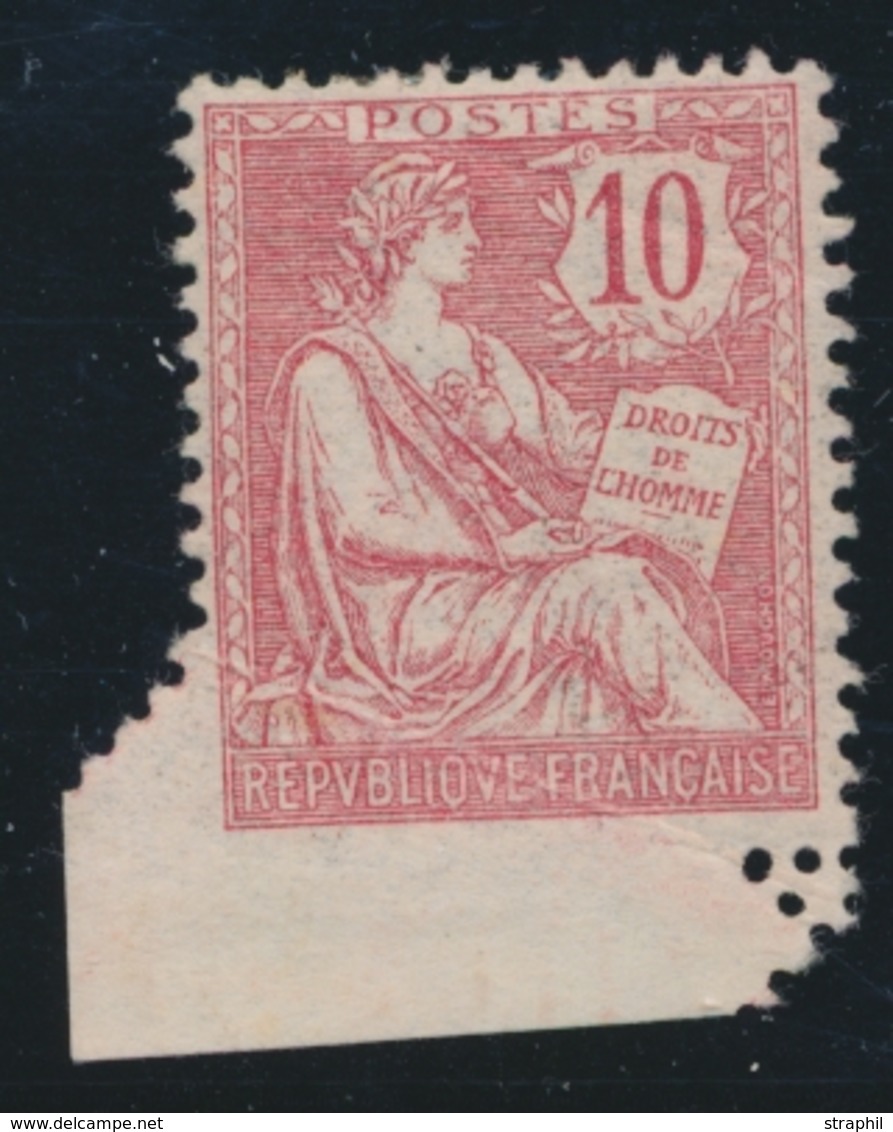 ** VARIETES - ** - N°124 - 10c Rose - Superbe Variété De Piquage -TB - Unused Stamps