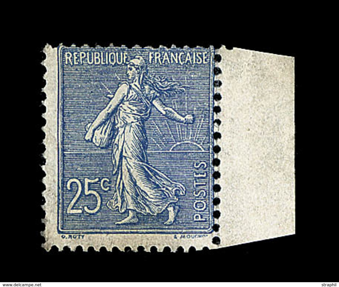 (*) VARIETES - (*) - N°132 - 25c Bleu - Impression Recto Verso - BDF - TB - Unused Stamps