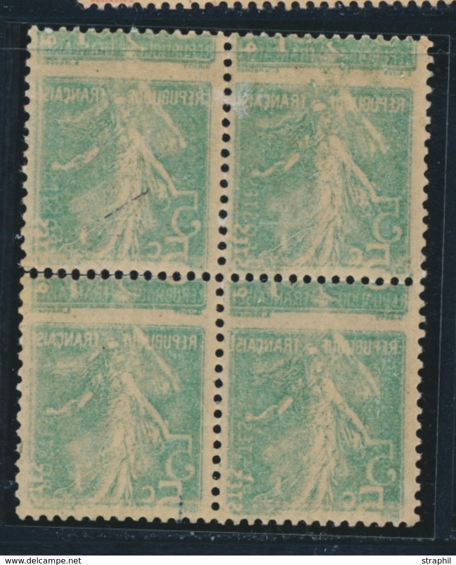 * VARIETES - * - N°137 - 5c Vert - Bloc De 4 - Recto Verso - TB - Ungebraucht