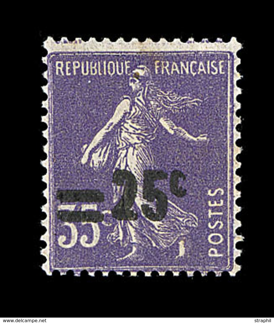 ** VARIETES - ** - N°218a -25c S/35c Violet - Dbbl Surch - Signé Calves - Rare - TB - Unused Stamps