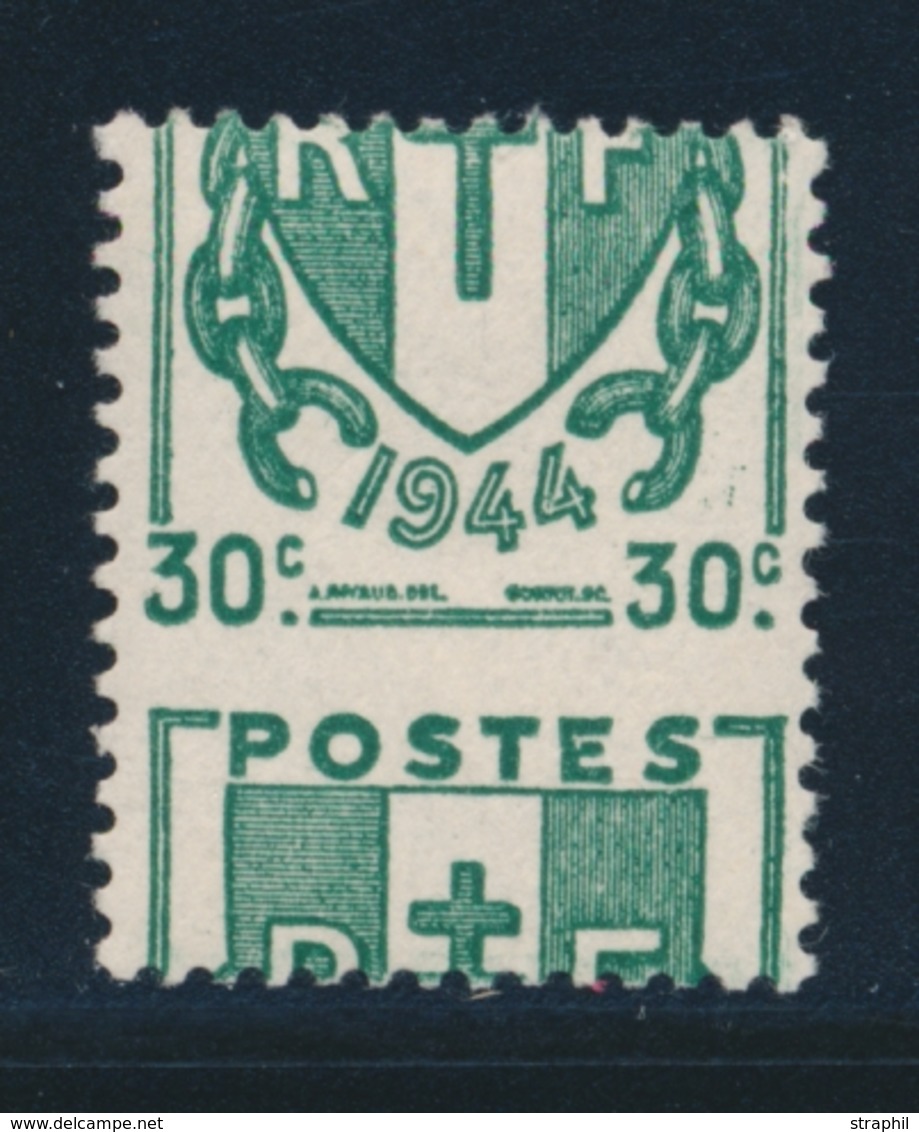 * VARIETES - * - N°671 - 30c Vert - Piquage à Cheval - TB - Unused Stamps