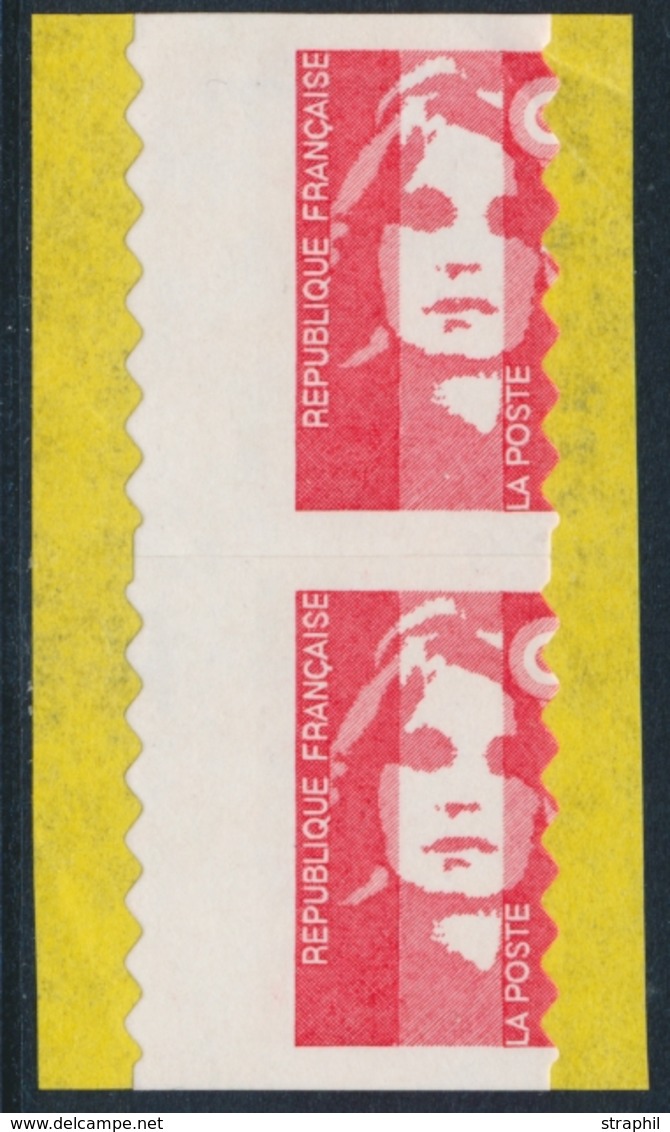 ** VARIETES - ** - N°2806 - Paire Vertic. De Carnet - Prédécoupe à Cheval - TB - Unused Stamps