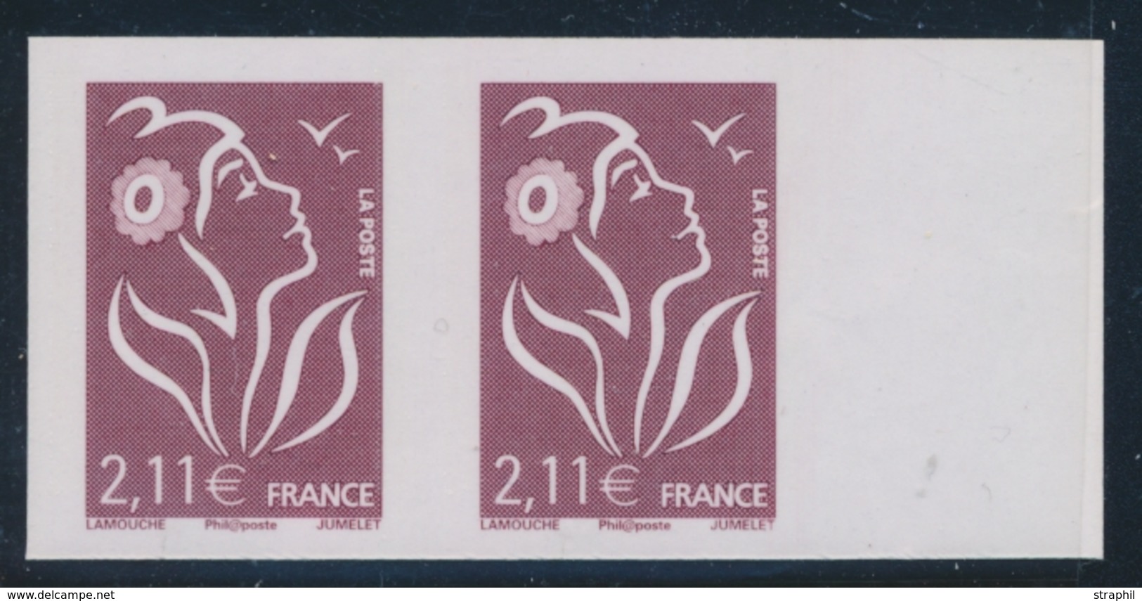 ** VARIETES - ** - Mau N°3966b - Paire - Bdf - TB - Unused Stamps