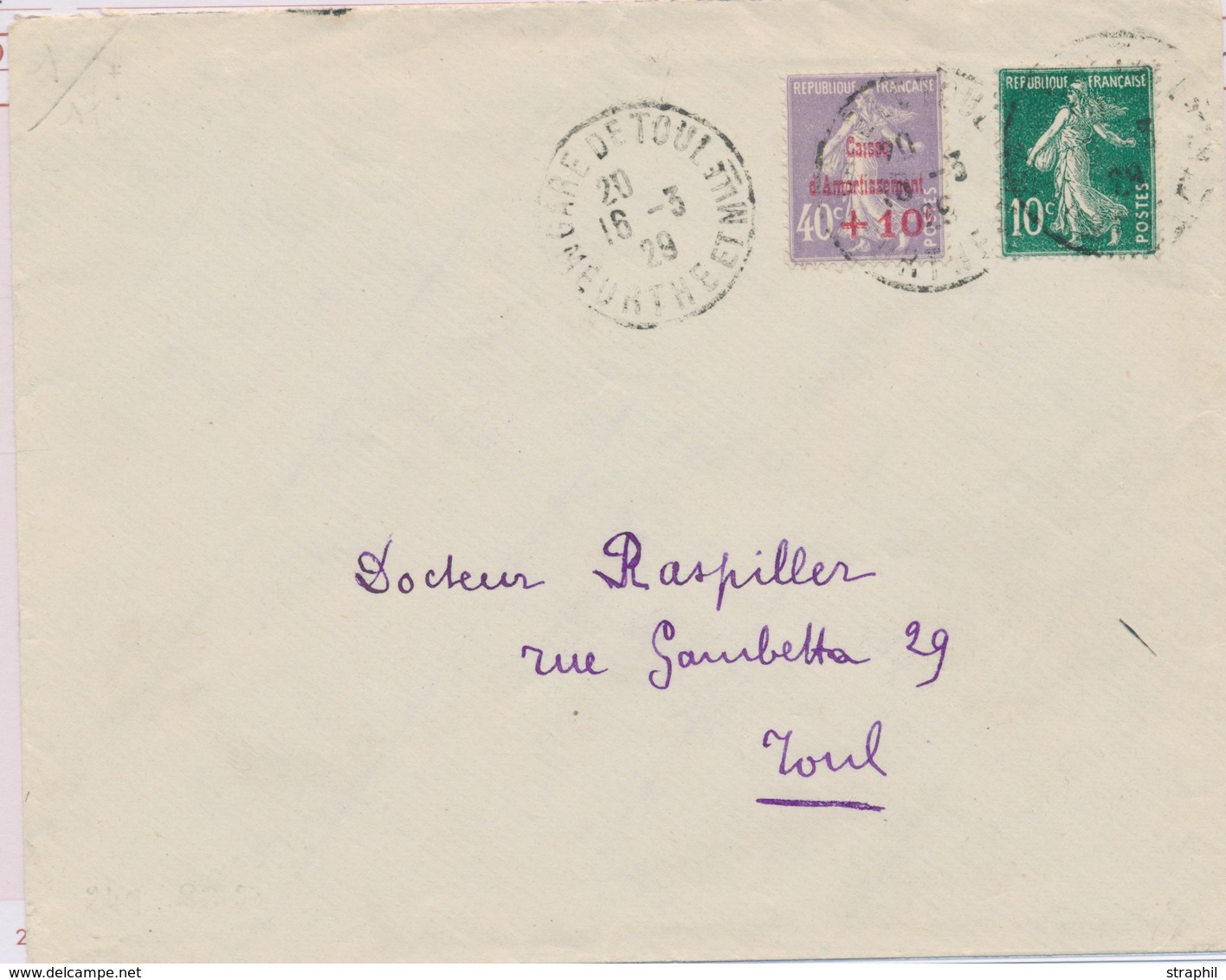 L CA Sur Lettre - L - N°249, N° 159 - Obl. GARE De TOURS - Gare - 16/3/28 - TB - Briefe U. Dokumente