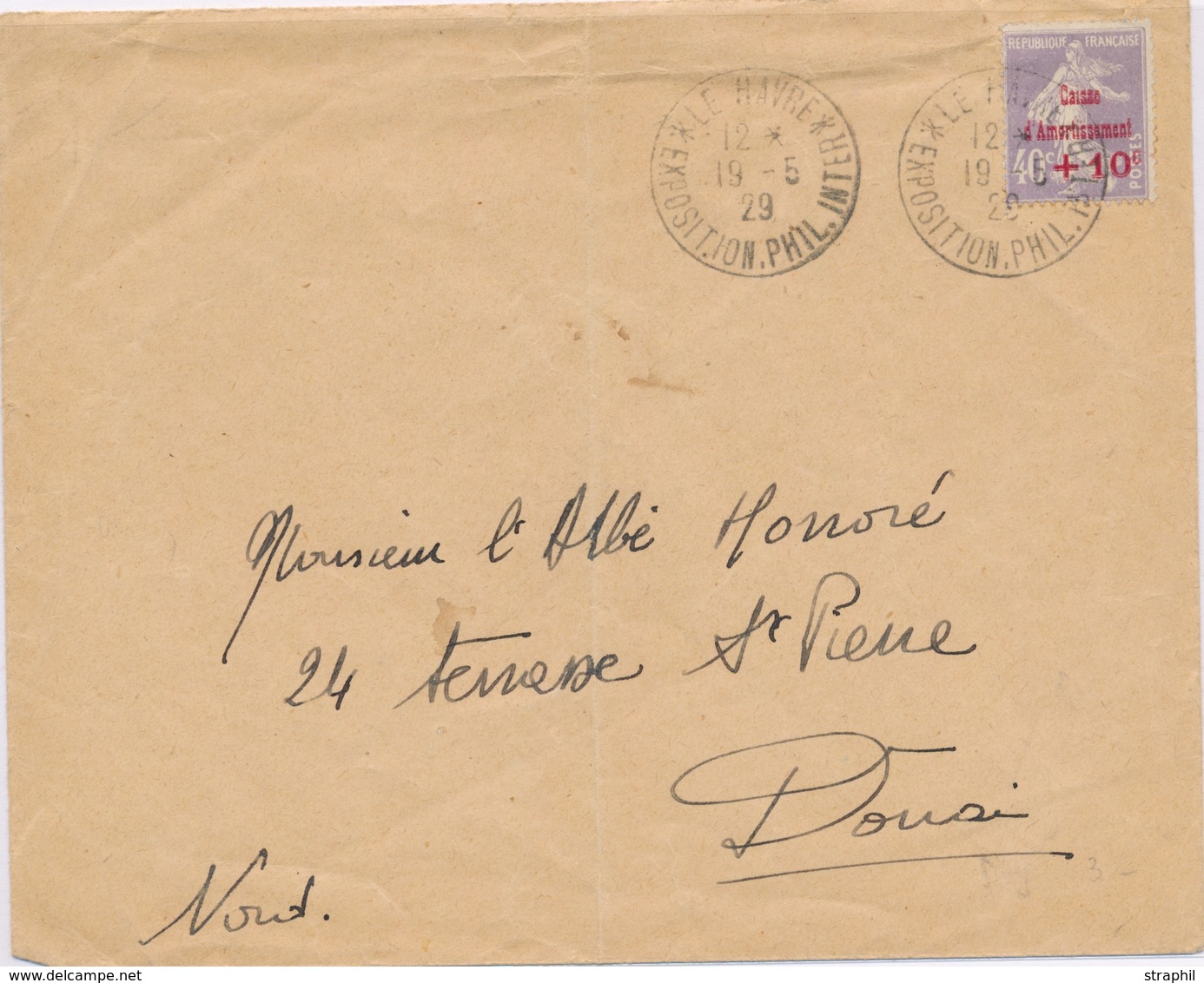 L CA Sur Lettre - L - N°249 Obl Le Havre /Expo Philatélique - 19/5/29 - TB - Covers & Documents