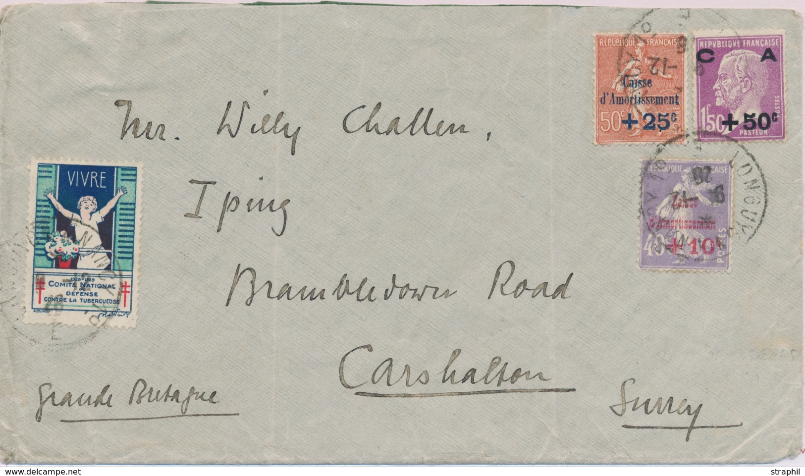 L CA Sur Lettre - L - N°249/51 Obl Longuyon / Nancy - 9/12/28 Pr La Gde Bretagne - B/TB - Covers & Documents