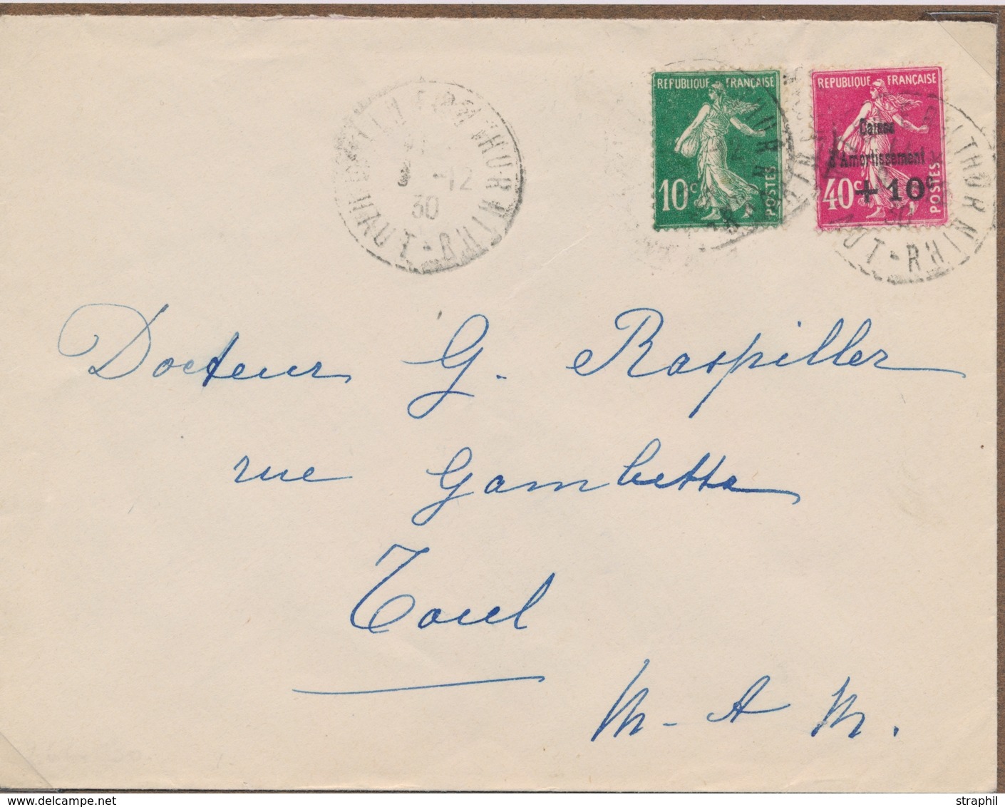 L CA Sur Lettre - L - N°266 + N°159 - Obl 9/12/30 - TB - Covers & Documents