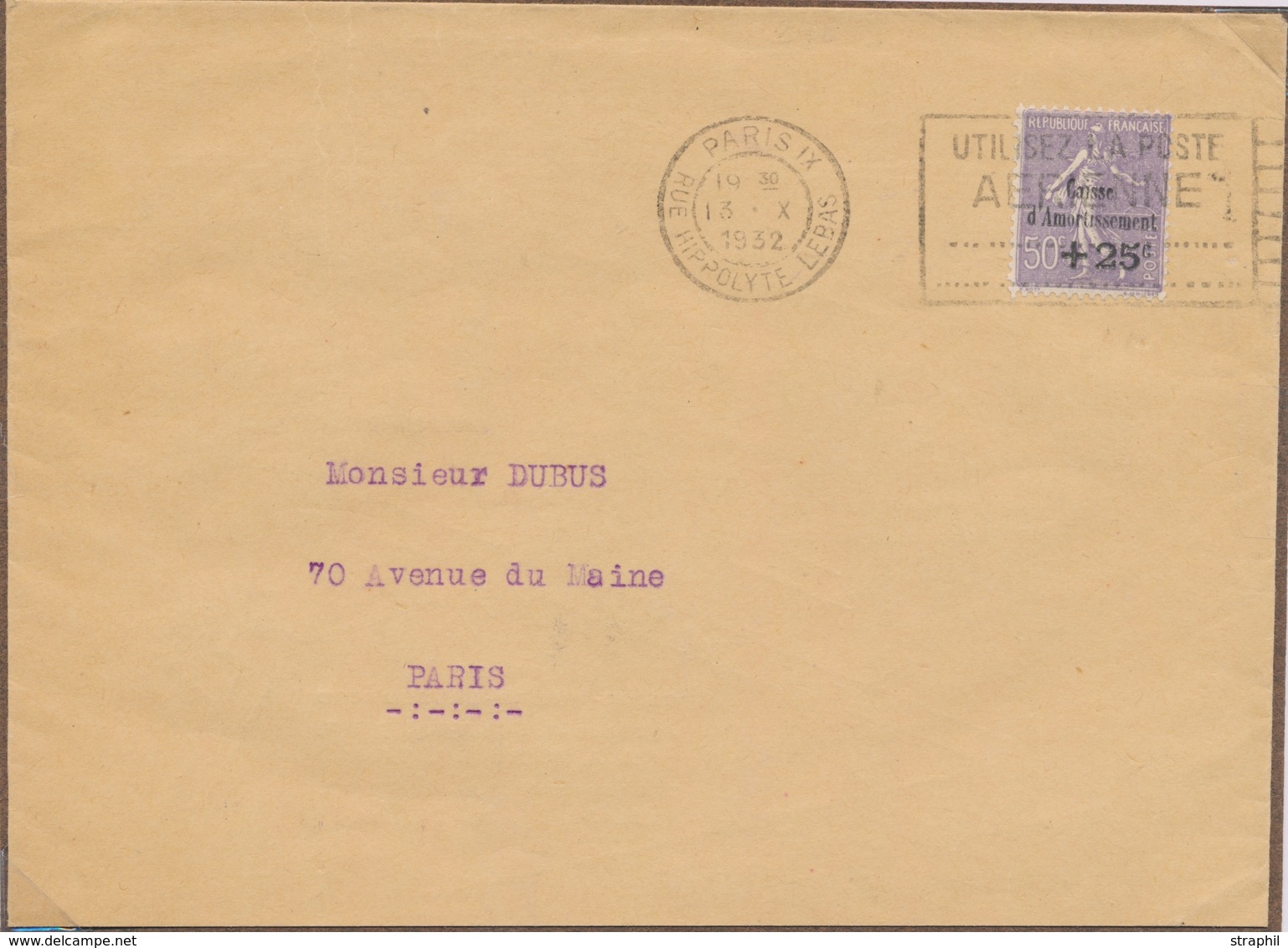 L CA Sur Lettre - L - N°276 - Obl Flamme + Càd Paris - 19/10/31 - TB - Covers & Documents