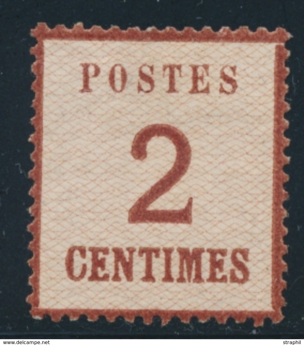 * TIMBRES D'ALSACE LORRAINE (1870-71) - * - N°2 - 2c Brun Rouge - TB Centrage - Sonstige & Ohne Zuordnung