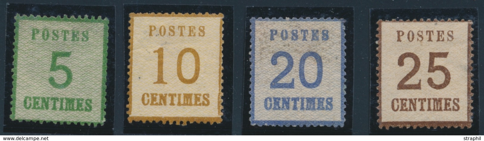 * TIMBRES D'ALSACE LORRAINE (1870-71) - * - N°4/7 - Fortes Traces - Petits Déf. - B-B/TB - Sonstige & Ohne Zuordnung