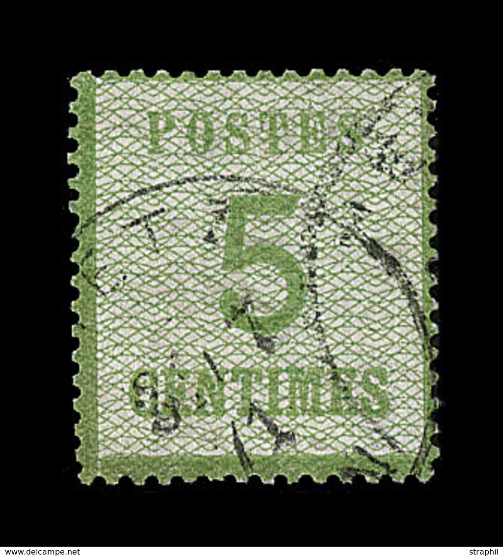 O TIMBRES D'ALSACE LORRAINE (1870-71) - O - N°4b - Burelage Renversé - Signé Brun - TB - Sonstige & Ohne Zuordnung