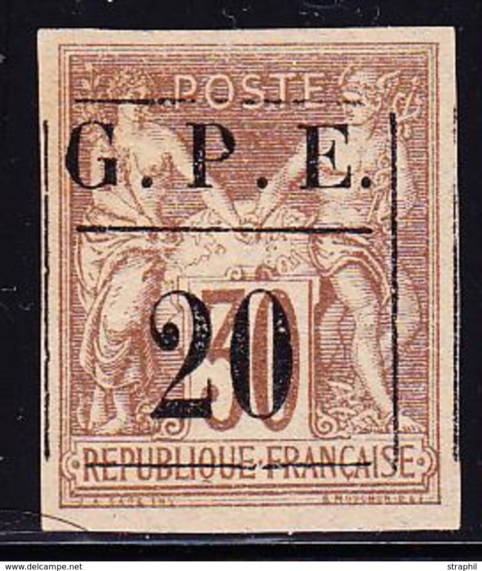 (*) GUADELOUPE - (*) - N°1 - 20c S/30c Brun - SG - TB - Altri & Non Classificati