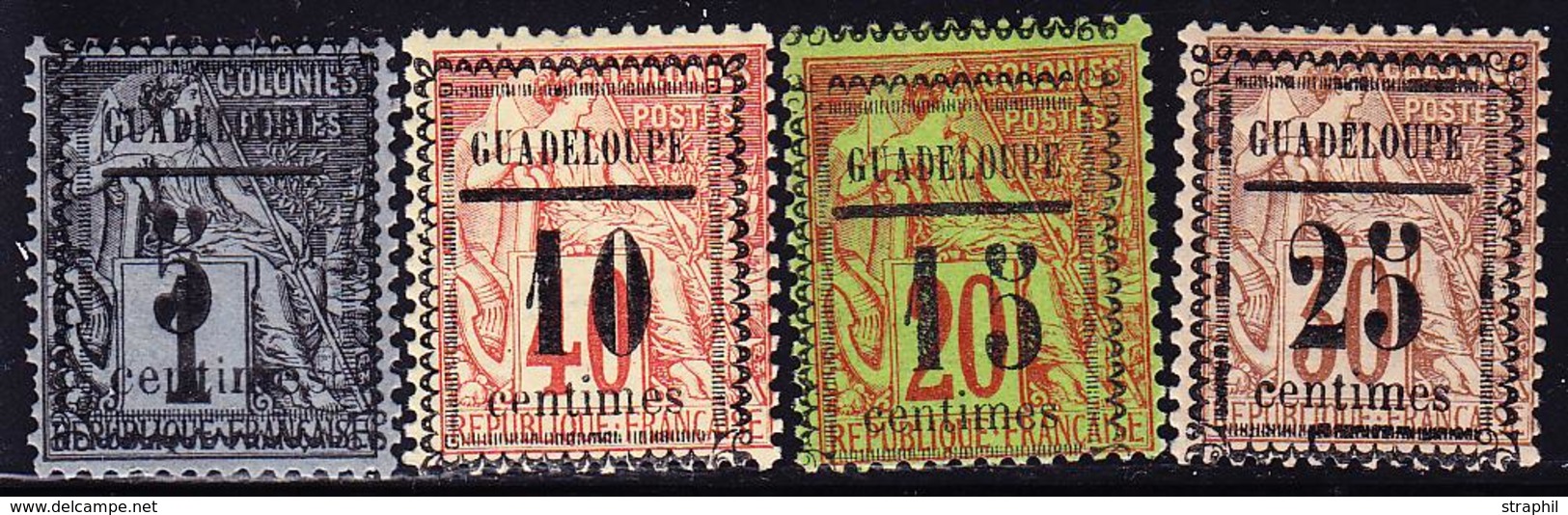 * GUADELOUPE - * - N°6/9 - Les 4 Val. - TB - Sonstige & Ohne Zuordnung
