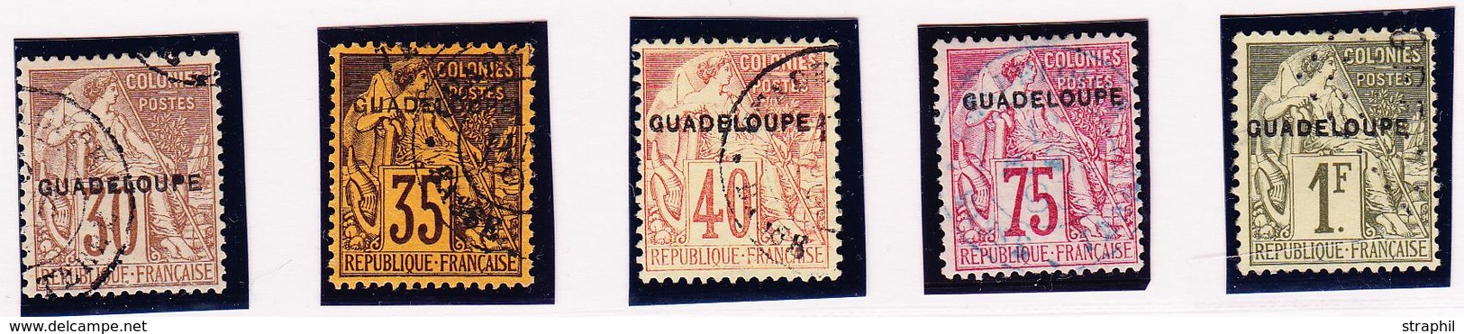 * GUADELOUPE - * - N°22/26 - N° 24/25 Signé GUY - 5 Valeurs - TB - Altri & Non Classificati