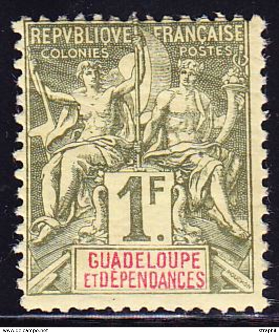 ** GUADELOUPE - ** - N°39 - 1F Olive - TB - Sonstige & Ohne Zuordnung