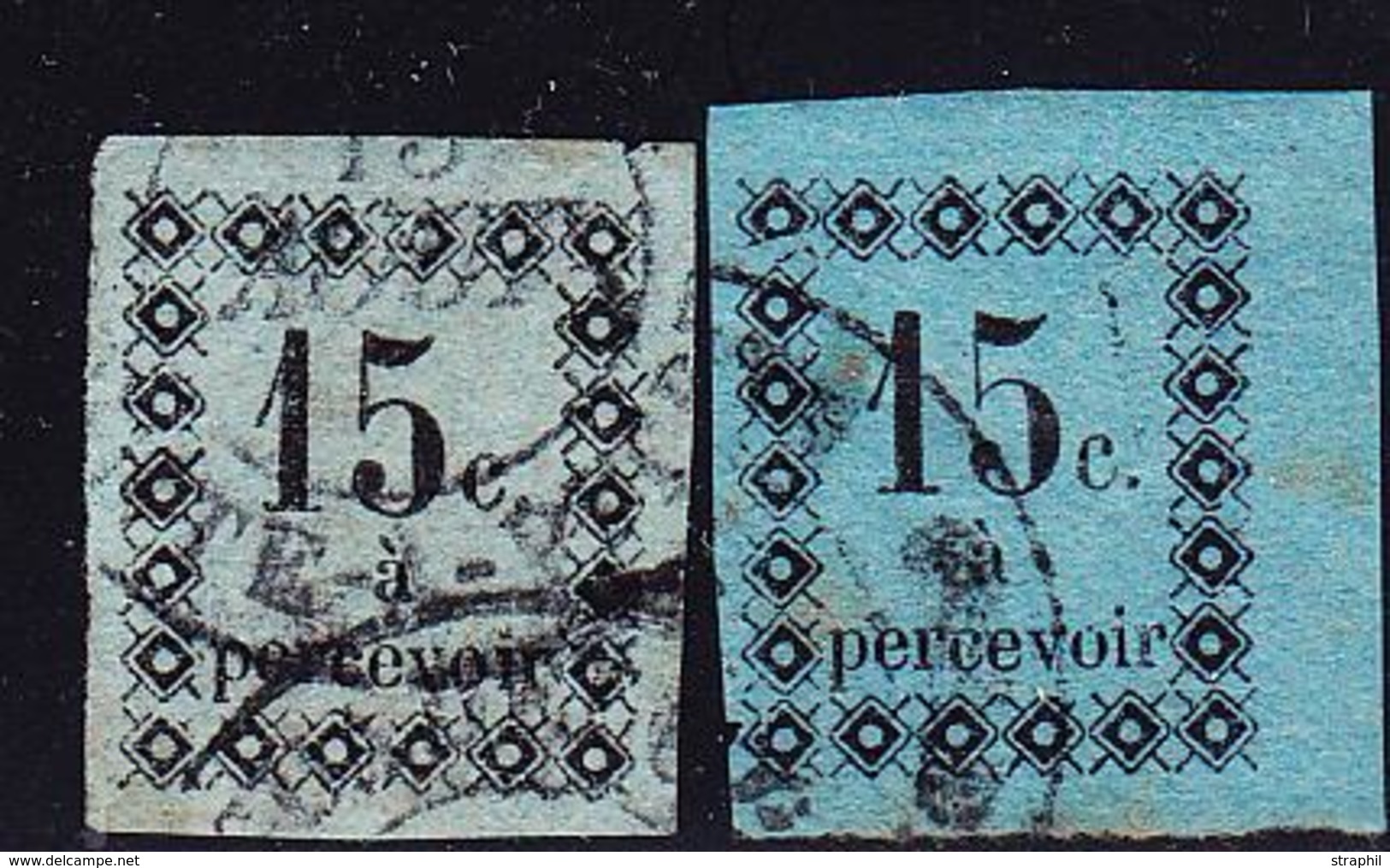 O GUADELOUPE - TIMBRES TAXE - O - N°4, 4a - N°4a Signé A.Brun - TB - Sonstige & Ohne Zuordnung