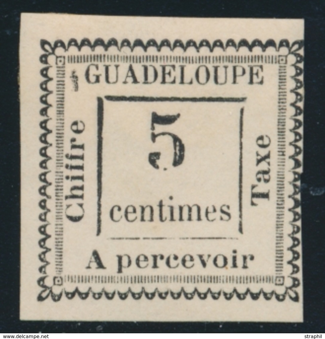 * GUADELOUPE - TIMBRES TAXE - * - N°6 - 5c Noir S/blanc - TB - Sonstige & Ohne Zuordnung