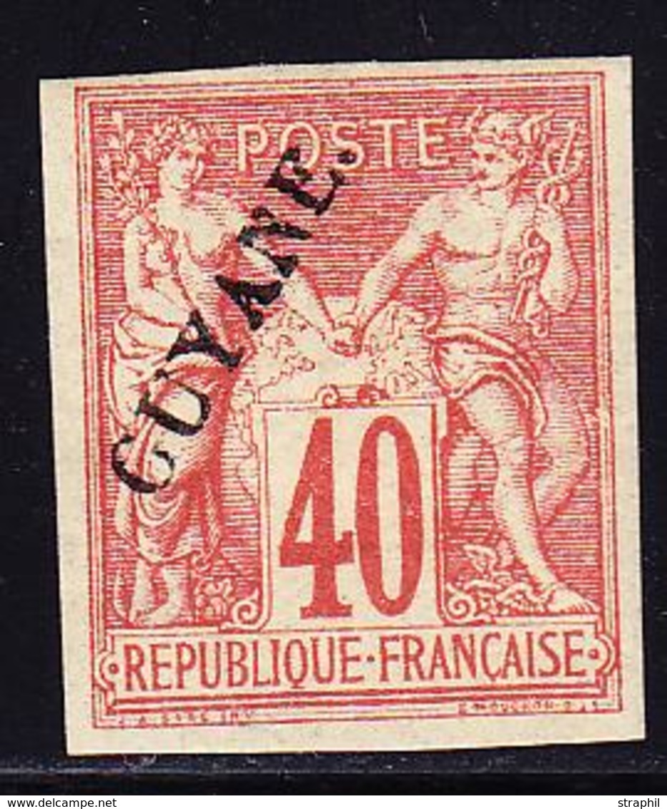 * GUYANE - * - N°13 - 40c Rge Orange - Signé - TB - Other & Unclassified