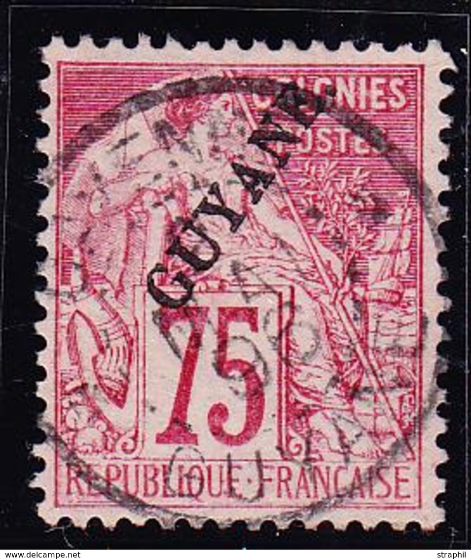 O GUYANE - O - N°27 - 75c Rose - Belle Obl. Centrale - TB - Other & Unclassified