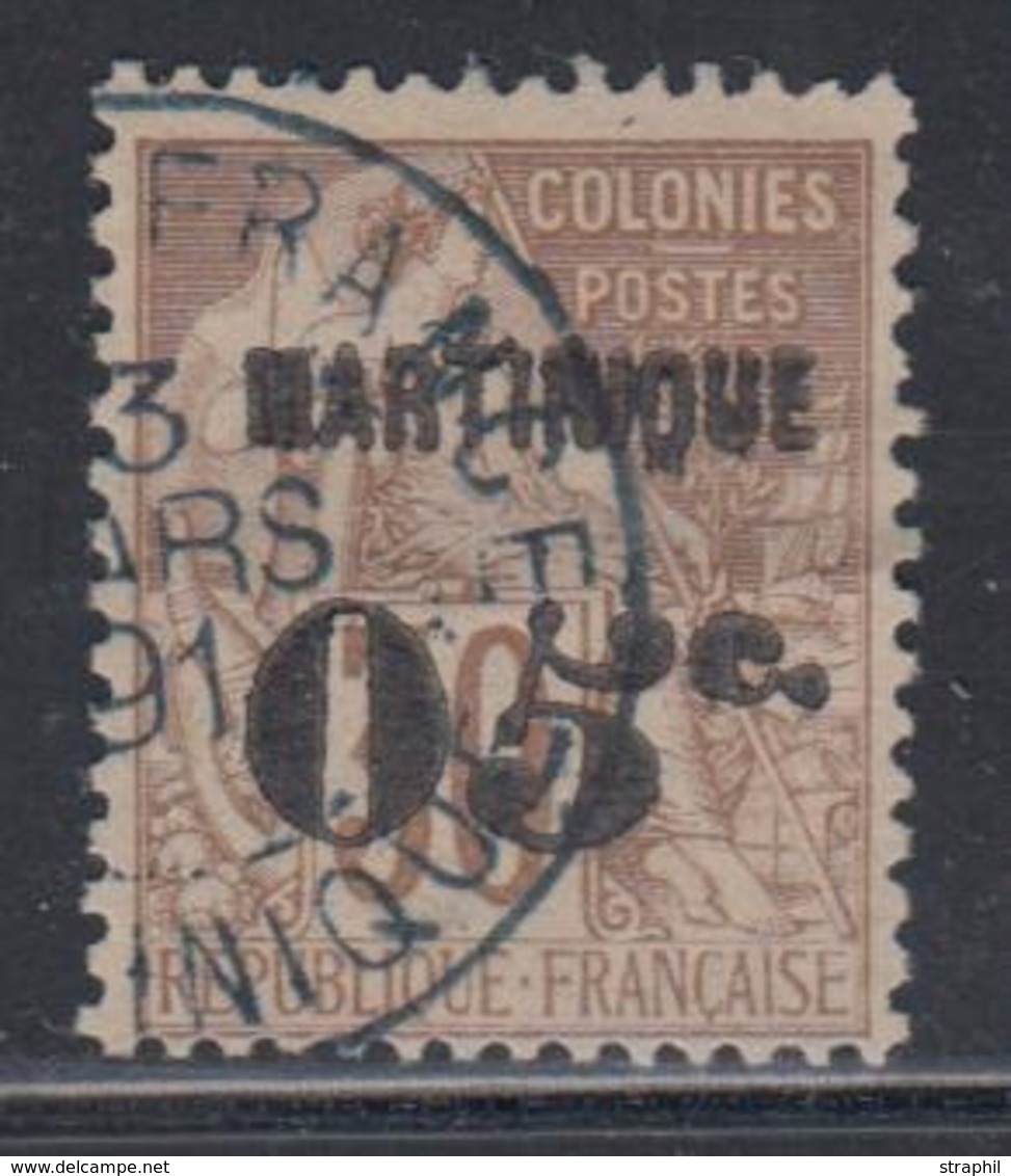 O MARTINIQUE - TIMBRES POSTE - O - N°12a - "5" Penché - TB - Sonstige & Ohne Zuordnung