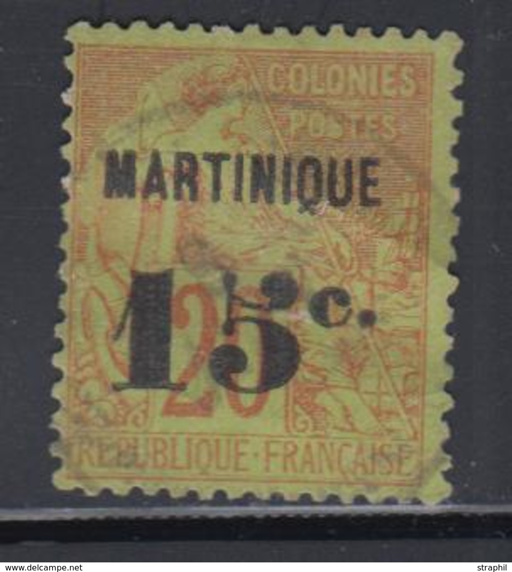 O MARTINIQUE - TIMBRES POSTE - O - N°16 - 15c S/20c - Signé Calves - TB - Other & Unclassified