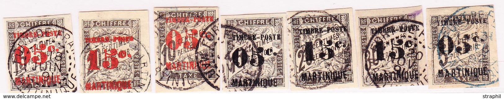 O MARTINIQUE - TIMBRES POSTE - O - N°19/22 - 7 Valeurs - TB - Other & Unclassified