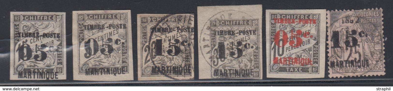 O MARTINIQUE - TIMBRES POSTE - O - N°19/23, 28 - TB - Other & Unclassified