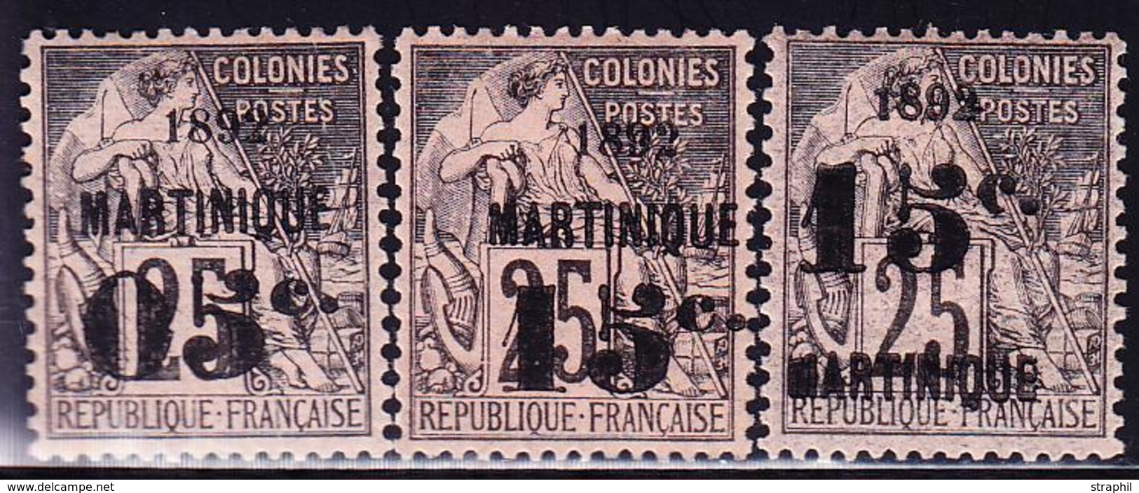 * MARTINIQUE - TIMBRES POSTE - * - N°27/30 - Sf N°29 - TB - Sonstige & Ohne Zuordnung