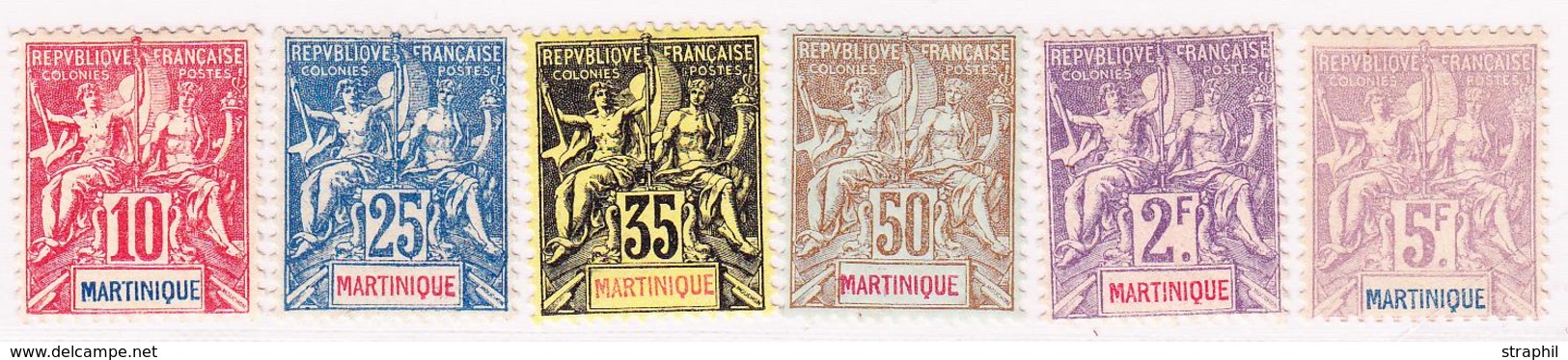 * MARTINIQUE - TIMBRES POSTE - * - N°45/51 Sf N°46 - 6 Valeurs - TB - Sonstige & Ohne Zuordnung