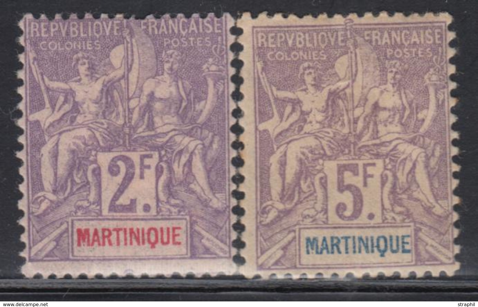 * MARTINIQUE - TIMBRES POSTE - * - N°50/51 - 2F Et 5F - Charn. Marquée - B/TB - Other & Unclassified